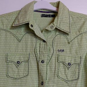 Cruel Girl long sleeve snap front Western blouse